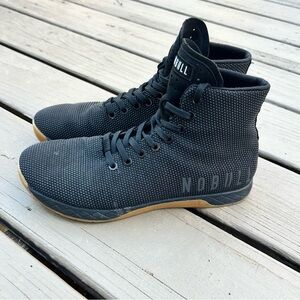 Nobull Outwork Edge Training Shoes Black Mesh High Top Sneakers Unisex M7/W9.5